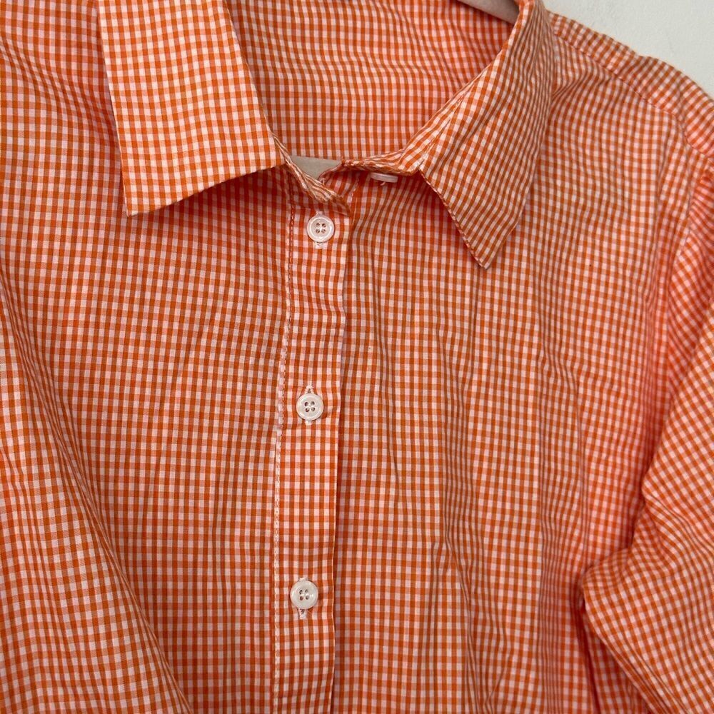 Spanner Checkered Front Tunic Blouse L - Picture 2 of 7